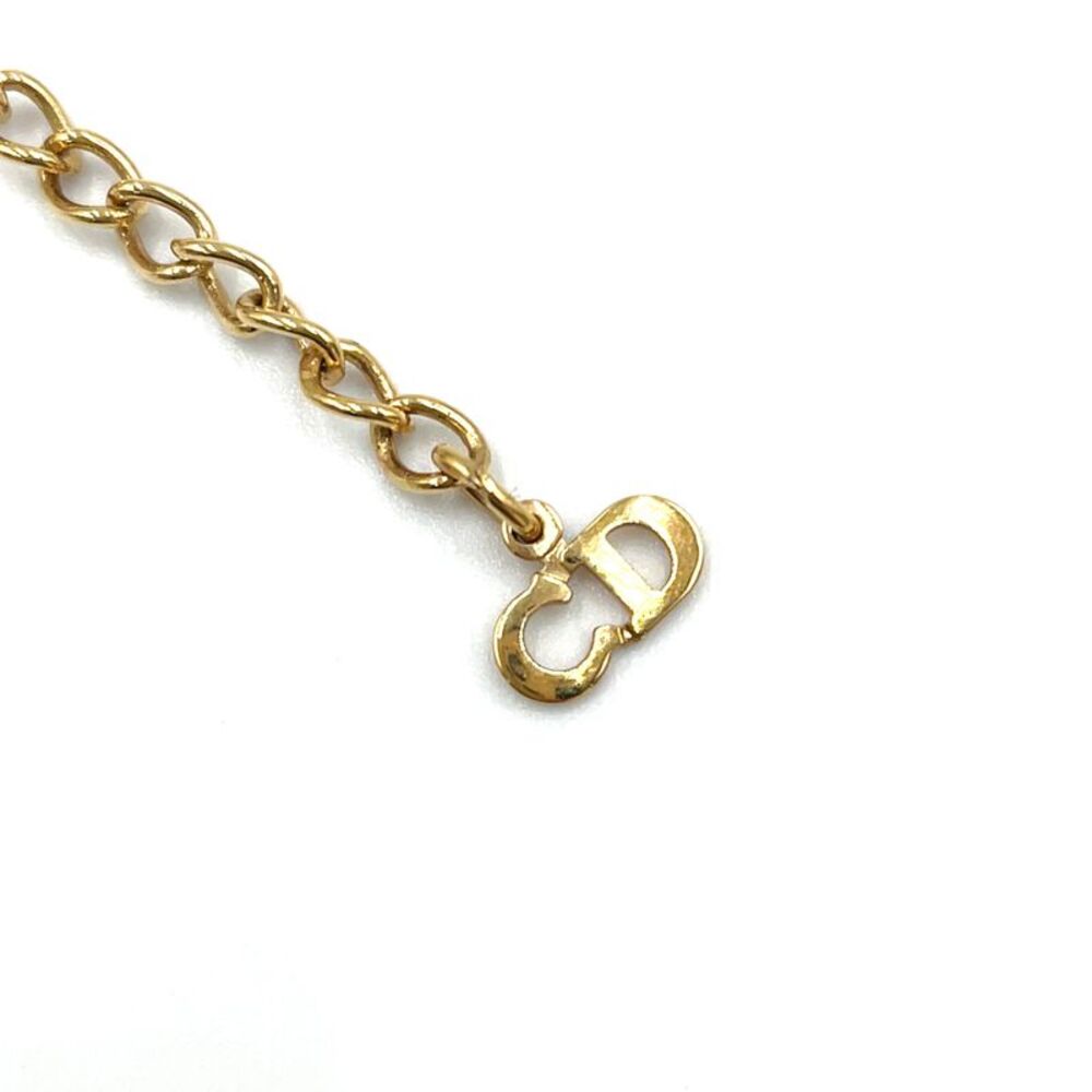 Christian Dior Logo Plate Double Chain Necklace - Picture 5 of 9